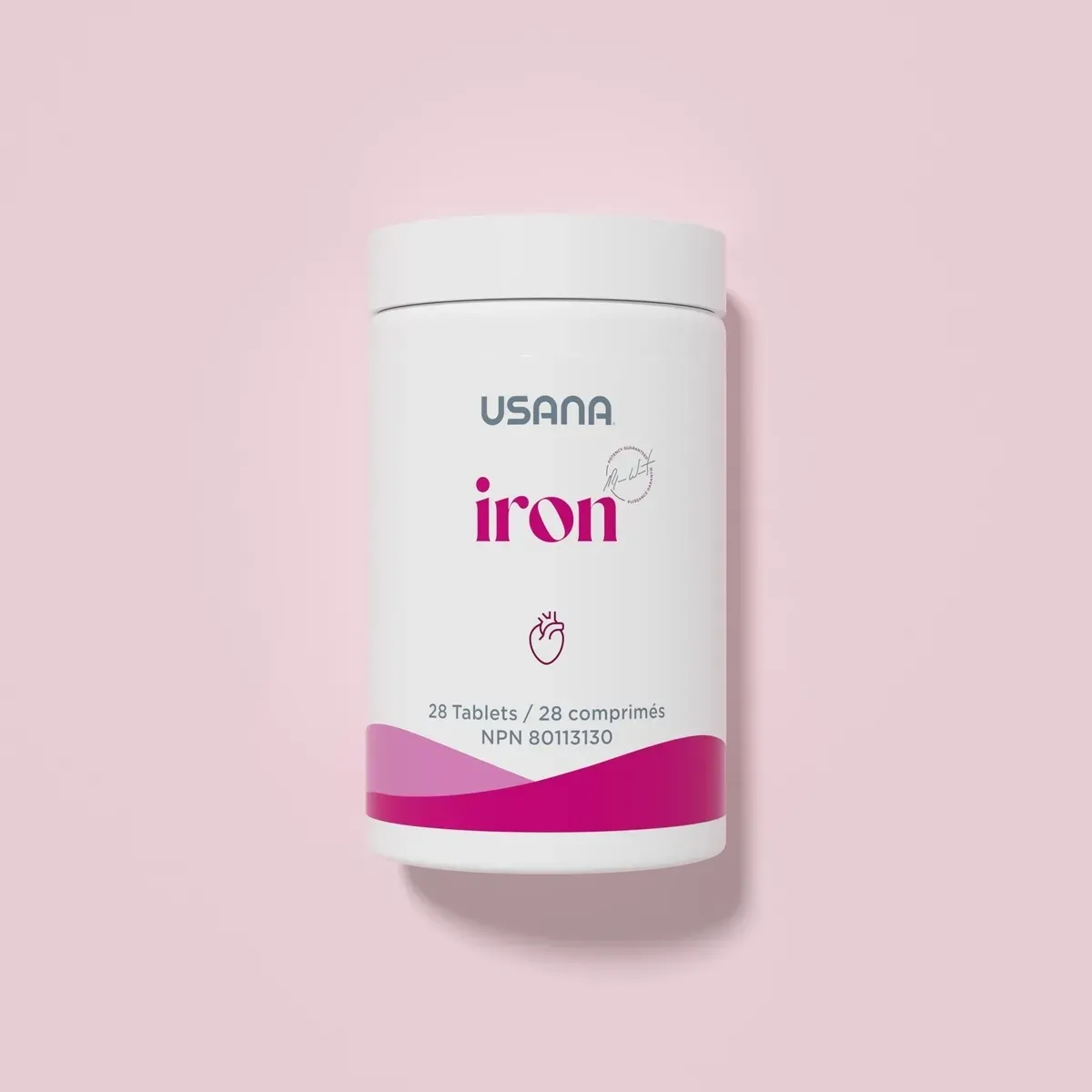 Official packaging for USANA Iron.