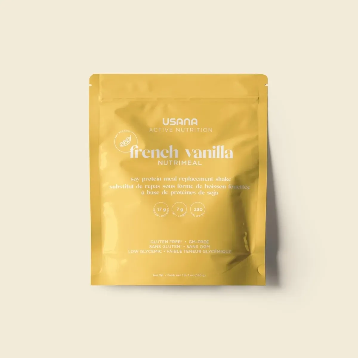 Official packaging for Nutrimeal Protein Meal Replacement Shake (Vanilla, 9 Serving Bag).