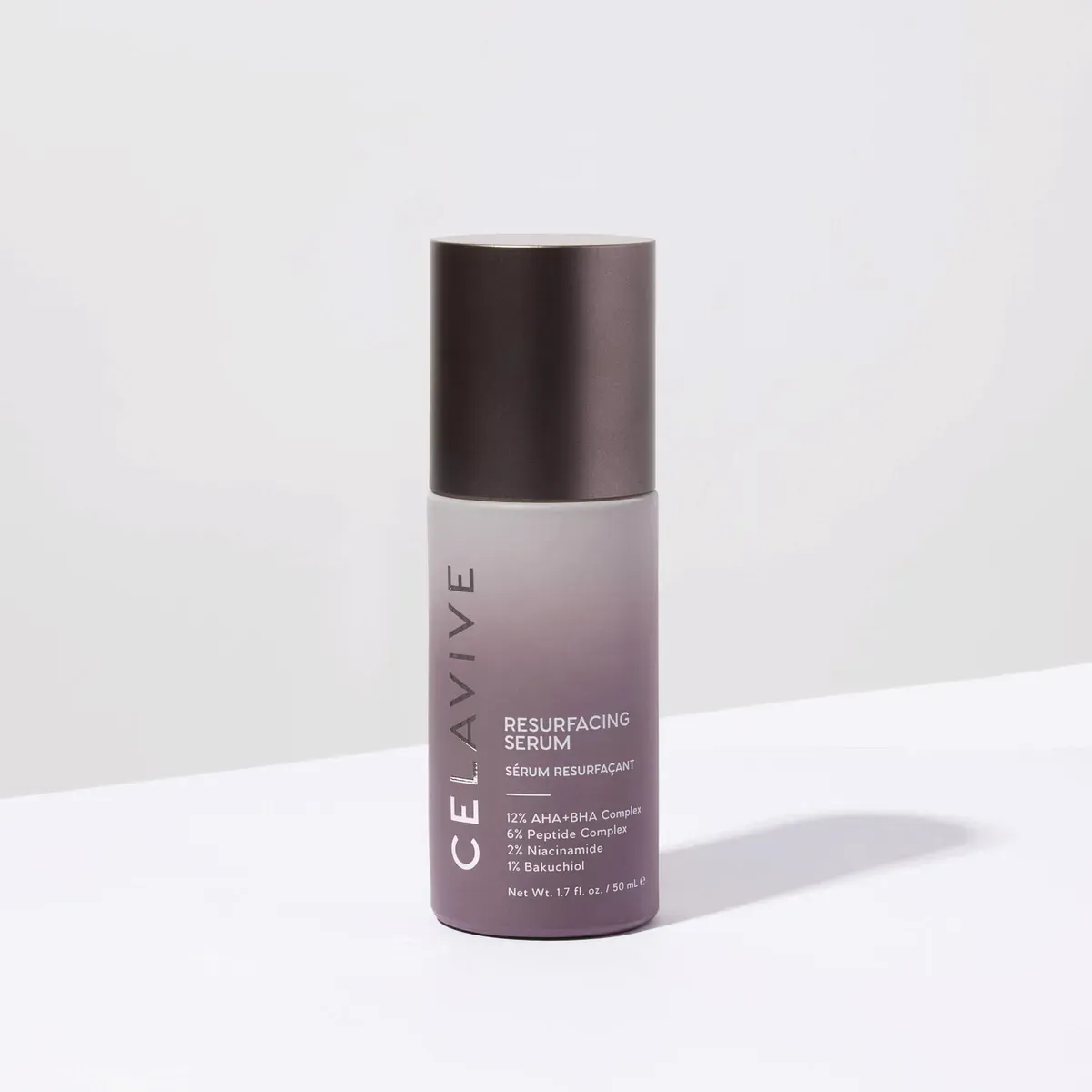 Official packaging for Celavive Resurfacing Serum.