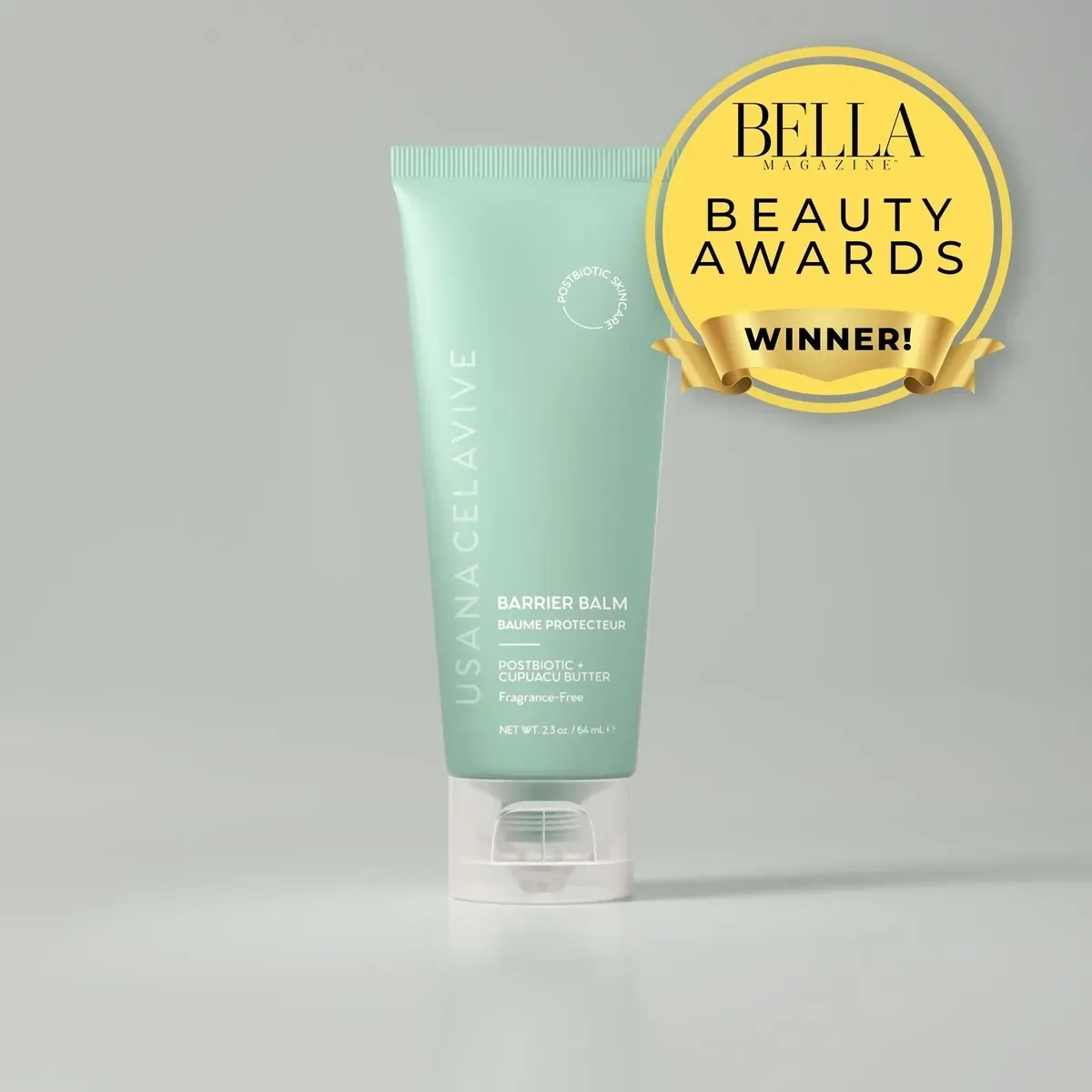 Official packaging for Postbiotic Barrier Balm.