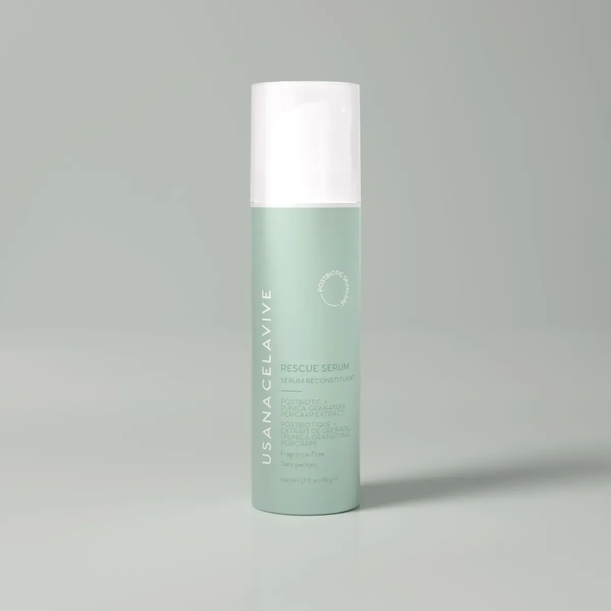 Official packaging for Celavive Postbiotic Rescue Serum.