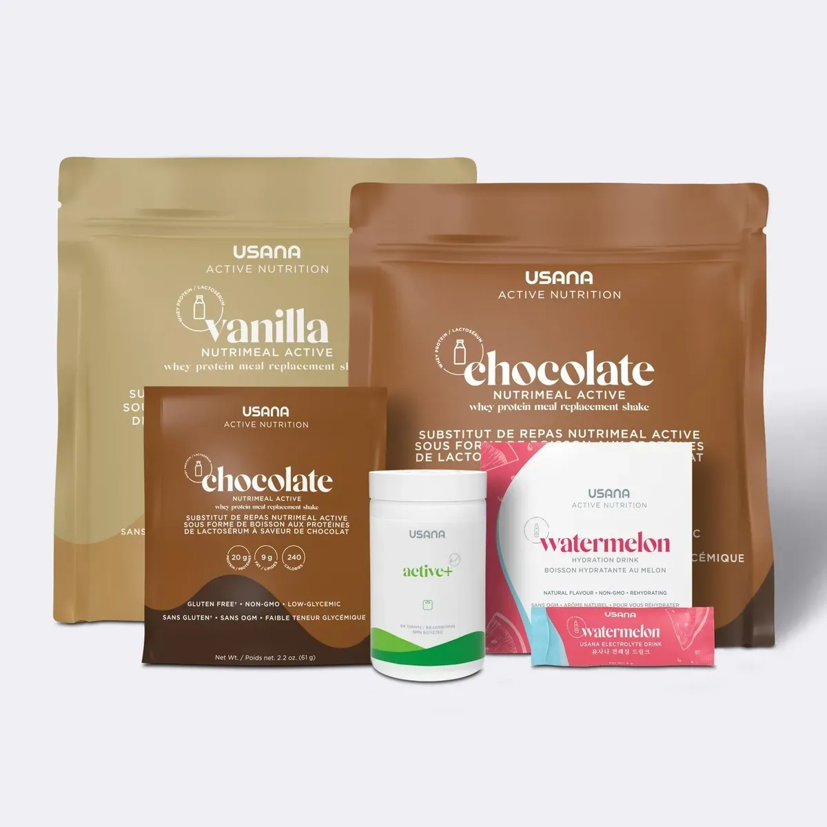 Official packaging for Active Nutrition Transform Kit.
